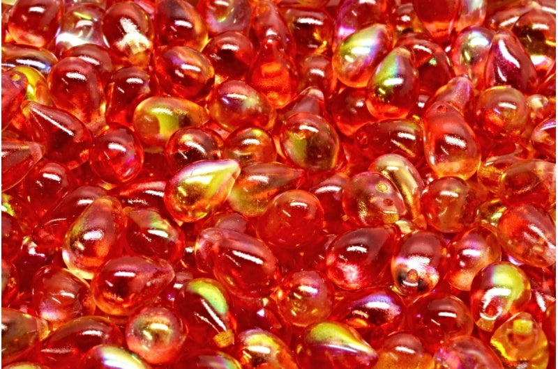 Drop beads, Crystal 48101 (00030-48101), Glass, Czech Republic