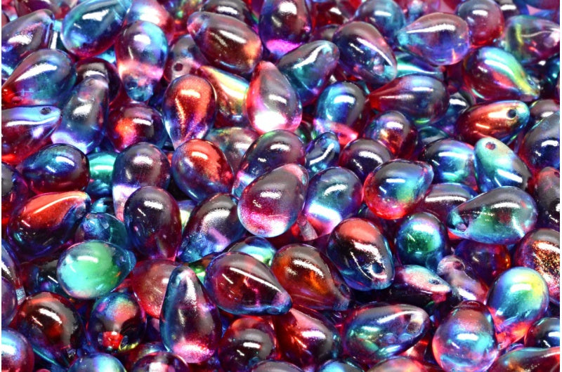 Drop beads, Crystal 48113 (00030-48113), Glass, Czech Republic