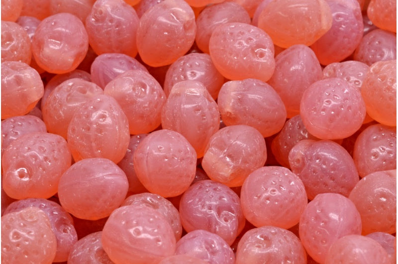 Strawberry Beads, Opal Pink (71010), Glass, Czech Republic