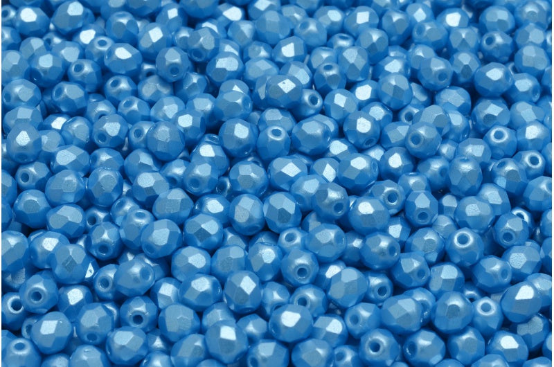 ファセット加工ビーズ ラウンド ホワイト 25020 (02010-25020)、ボヘミアクリスタルガラス、チェコ共和国