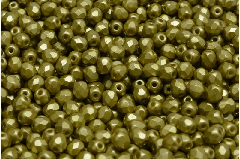 Fire Polished Faceted Beads Round, White Pastel Green (02010-25021), Bohemia Crystal Glass, Czech Republic