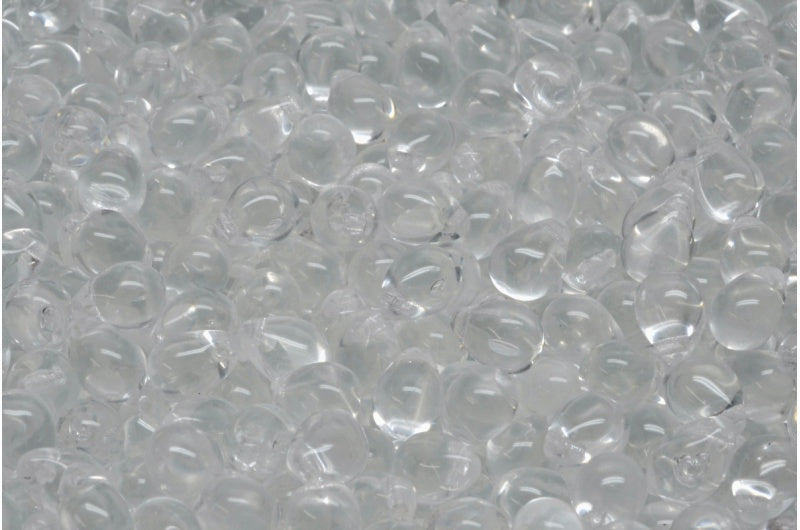 Drop Beads, Crystal (00030), Glass, Czech Republic