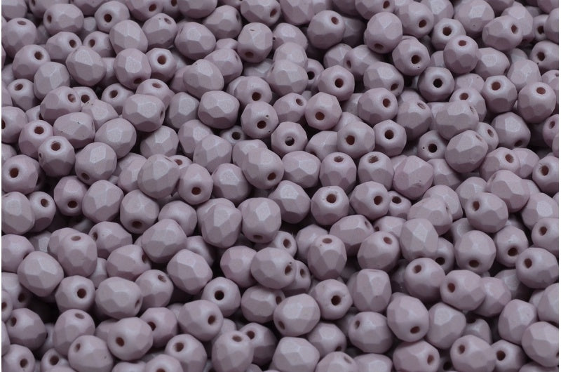 Fire Polished Faceted Beads Round, White 29562 (02010-29562), Bohemia Crystal Glass, Czech Republic