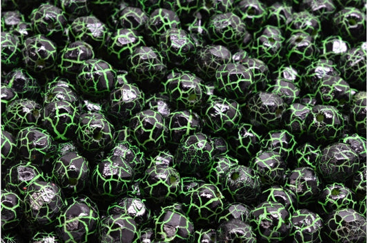 圆形火抛光刻面珠，粉笔白色 24620 (03000-24620)，波西米亚水晶玻璃，捷克共和国