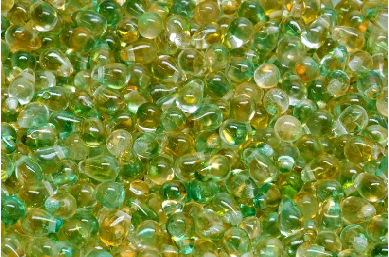 Drop Beads, Crystal 48024 (00030-48024), Glass, Czech Republic