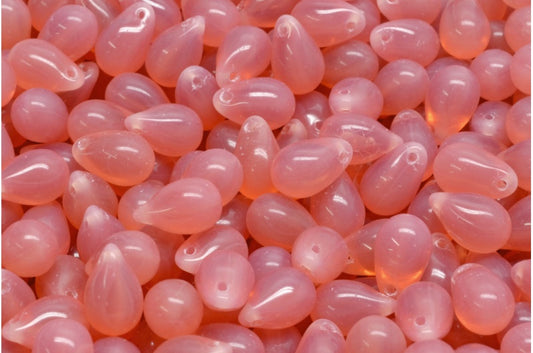 滴珠，蛋白石粉色 (71010)，玻璃，捷克共和国