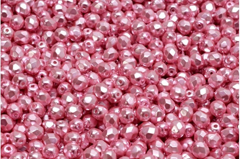 ファセット加工ビーズ ラウンド ホワイト 11475 (02010-11475)、ボヘミアクリスタルガラス、チェコ共和国