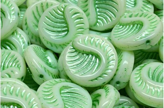 化石コインビーズ、83539 54322 (83539-54322)、ガラス、チェコ共和国