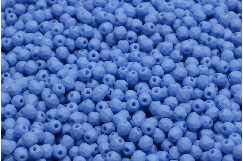 Fire Polished Faceted Beads Round, White 29568 (02010-29568), Bohemia Crystal Glass, Czech Republic