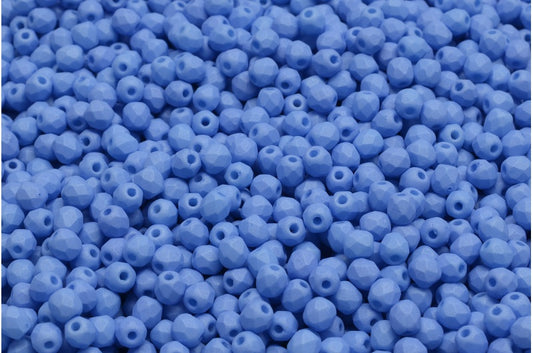 ファイアポリッシュファセットビーズラウンド、ホワイト 29568 (02010-29568)、ボヘミアクリスタルガラス、チェコ共和国