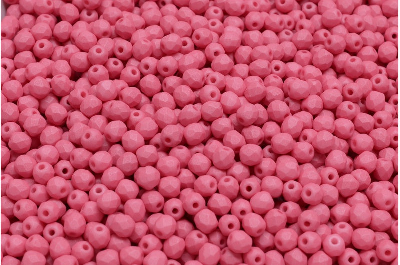 Fire Polished Faceted Beads Round, White 29574 (02010-29574), Bohemia Crystal Glass, Czech Republic