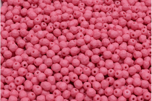 圆形火抛光多面珠，白色 29574 (02010-29574)，波西米亚水晶玻璃，捷克共和国