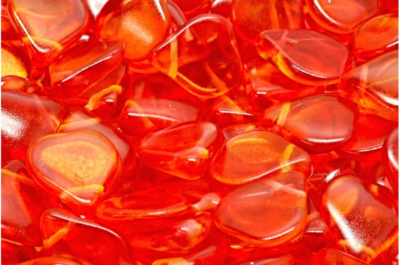 ハート型の花びらビーズ、クリスタル 48001 (00030-48001)、ガラス、チェコ共和国