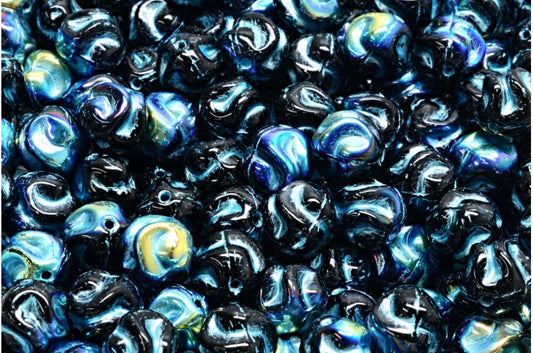 Yarn Ball, Black Ab 54323 (23980-28701-54323), Glass, Czech Republic