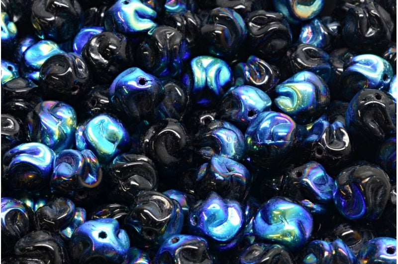 Yarn Ball, Black Ab (23980-28701), Glass, Czech Republic