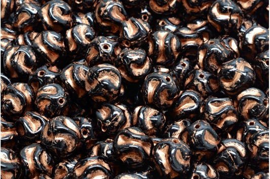 Yarn Ball, Black Copper Lined (23980-54318), Glass, Czech Republic