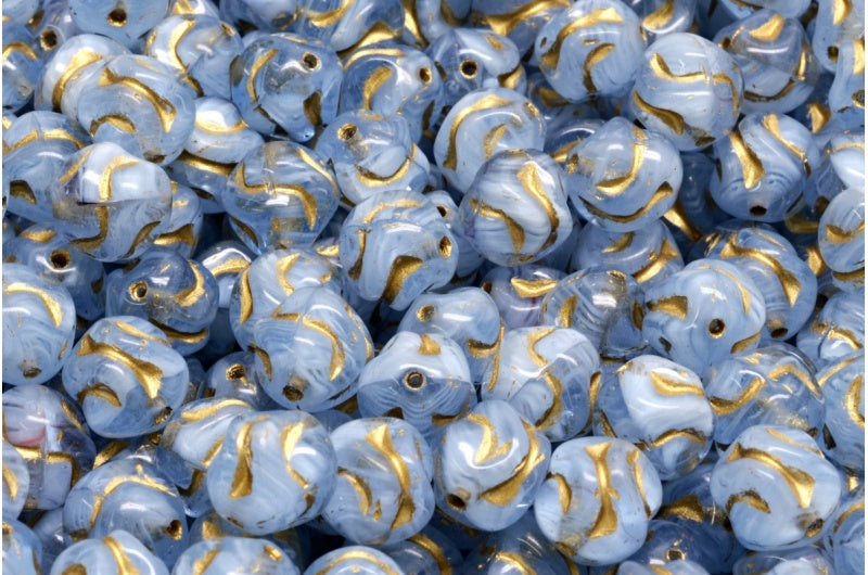 Yarn Ball, R0263 Gold Lined (R0263-54302), Glass, Czech Republic