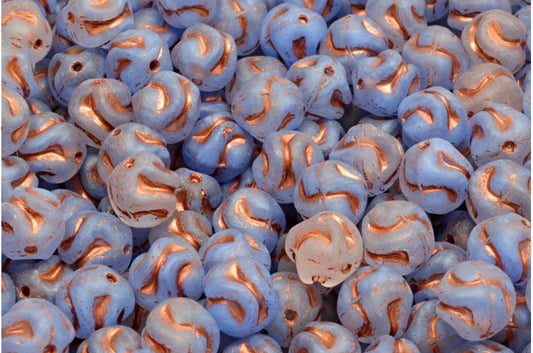 Yarn Ball, R0302 Matte Copper Lined (R0302-84100-54319), Glass, Czech Republic