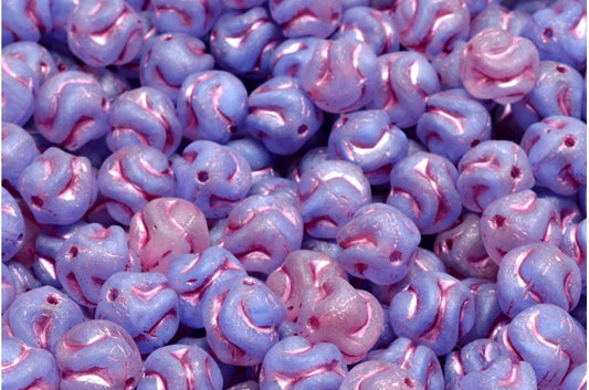 Yarn Ball, R0302 Matte Pink Lined (R0302-84100-54321), Glass, Czech Republic