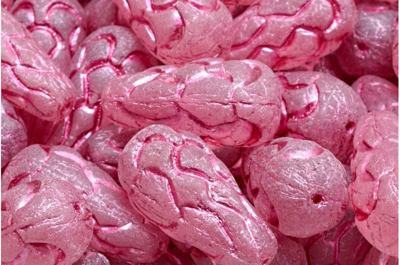 Pinecone Beads, Crystal Matte Pink Lined (00030-84100-54321), Glass, C ...