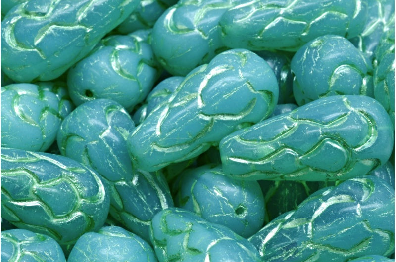 松果珠，Opal Aqua 54322 (61000-54322)，玻璃，捷克共和国