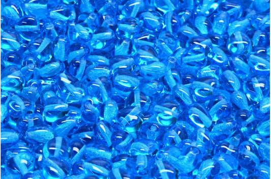 Herzperlen, Transparentes Aqua (60040), Glas, Tschechische Republik