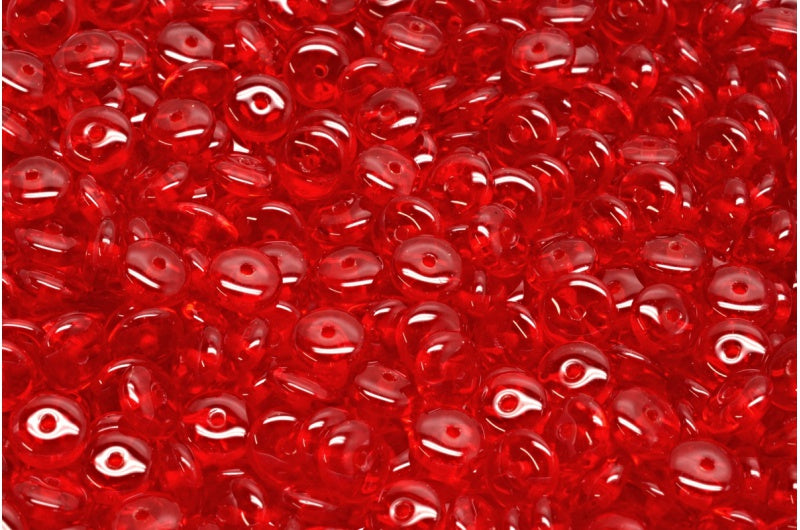 Space Disk Beads, Ruby Red (90080), Glass, Czech Republic