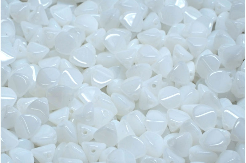 Pinch Beads, White (02010), Glass, Czech Republic