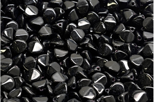 捏珠，黑色 (23980)，玻璃，捷克共和国