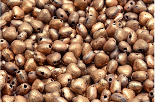 ハートビーズ、ブラックエッチング 27103 (23980-etch-27103)、ガラス、チェコ共和国