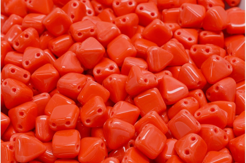 Pyramid Stud Beads, Red (93400), Glass, Czech Republic