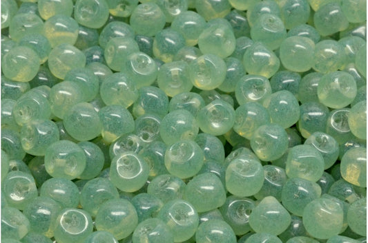 Mushroom Button Beads, Crystal 20015 (00030-20015), Glass, Czech Republic