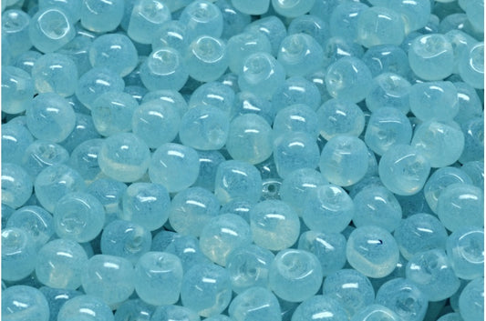 Mushroom Button Beads, Crystal 20016 (00030-20016), Glass, Czech Republic