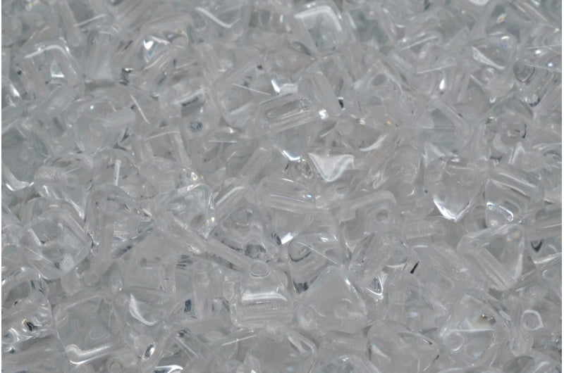 Pyramid Stud Beads, Crystal (00030), Glass, Czech Republic