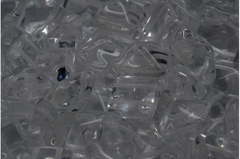 Pyramid Stud Beads, Crystal (00030), Glass, Czech Republic
