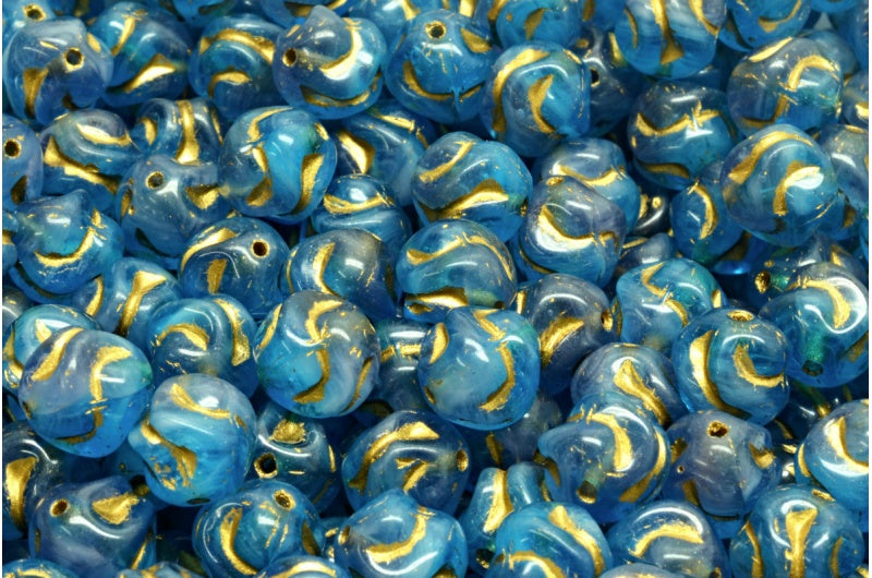 Yarn Ball, R6204 Gold Lined (R6204-54302), Glass, Czech Republic