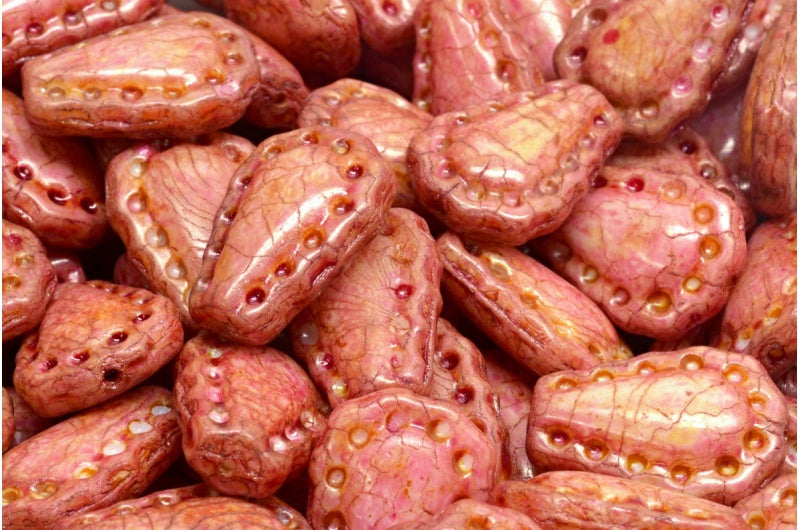 レースティアビーズ、ホワイトローズラスタースポット（02010-65327）、ガラス、チェコ共和国