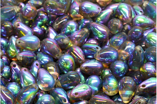 Drop Beads, Crystal 27103 Ab Full (2X Side) (00030-27103-28703), Glass, Czech Republic