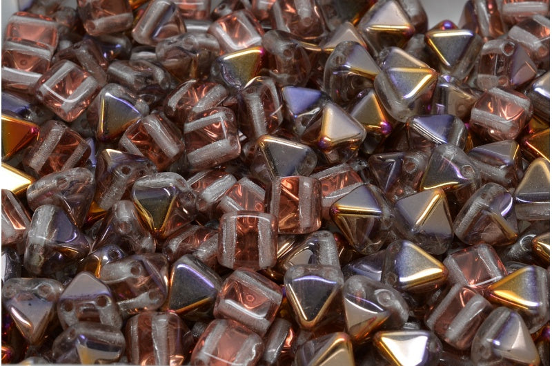 Pyramiden-Ohrsteckerperlen, Kristall-Sliperit (00030-29501), Glas, Tschechische Republik