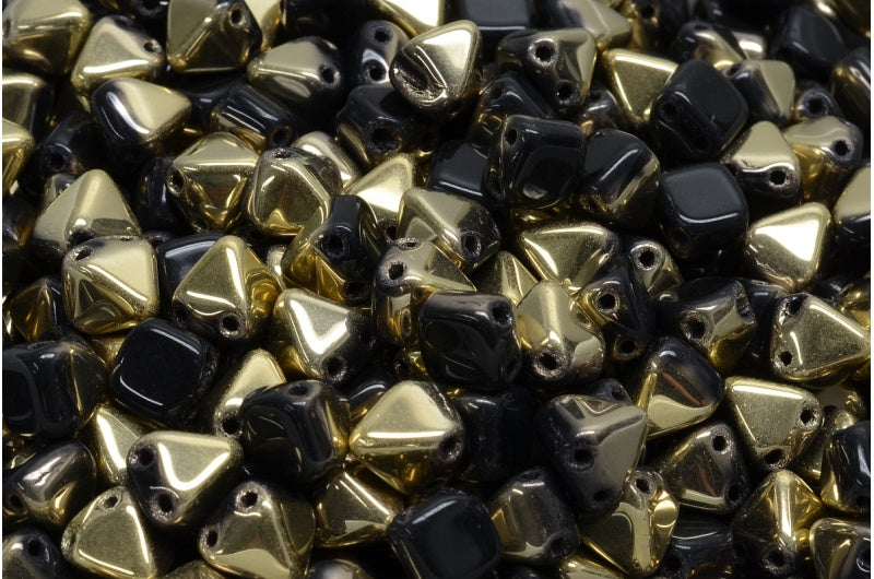 Pyramid Stud Beads, Black Gold (23980-26441), Glass, Czech Republic
