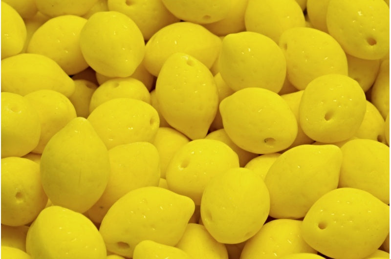 レモンビーズ、イエローマット（83120-84100）、ガラス、チェコ共和国