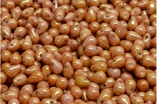 ドロップビーズ、ホワイトラスタールビー（02010-14497）、ガラス、チェコ共和国