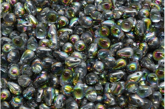 Drop Beads, Crystal 28137 (00030-28137), Glass, Czech Republic