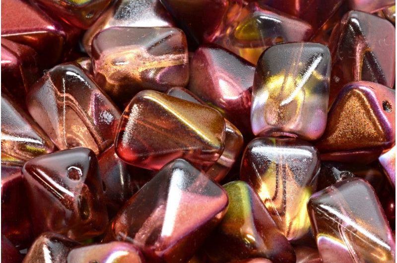 隕石長方形ビーズ、クリスタル95200（00030-95200）、ガラス、チェコ共和国