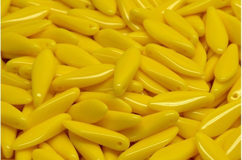 Dagger Beads, Yellow (83120), Glass, Czech Republic