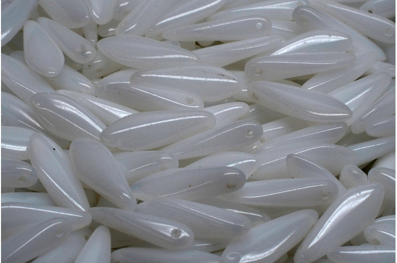 ダガービーズ、ホワイト（02010）、ガラス、チェコ共和国