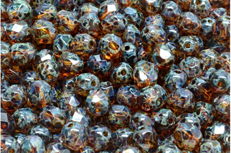Fire Polish Faceted Beads 4mm, Crystal Stain Strong (00030-86805), Glass, Czech Republic