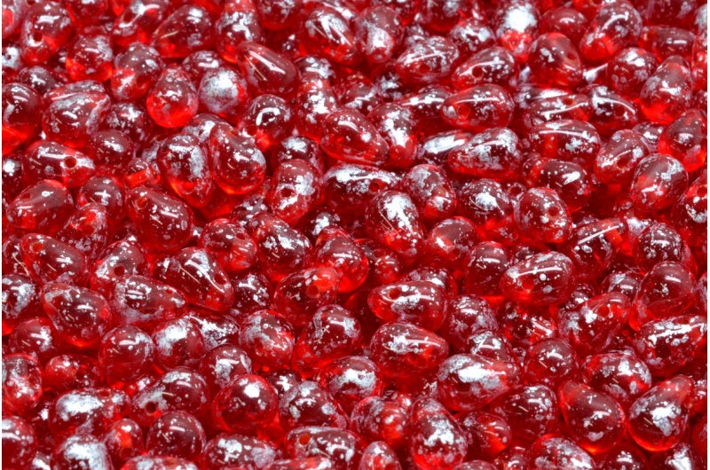 滴珠，宝石红银溅 (90080-94400)，玻璃，捷克共和国