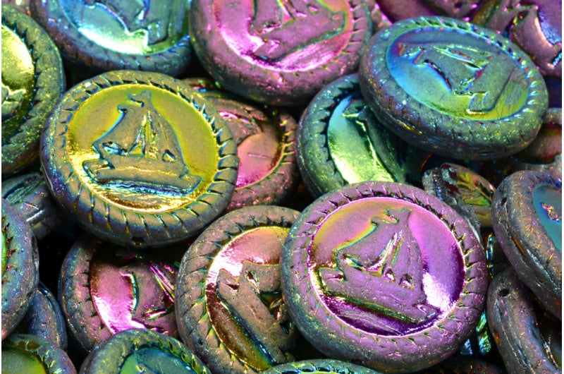 Boat Medallion，水晶哑光 28103 (00030-84100-28103)，玻璃，捷克共和国