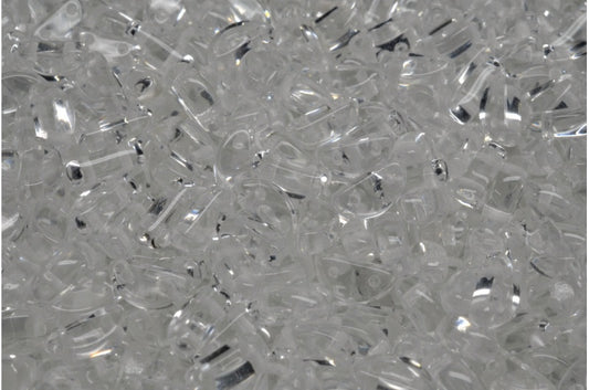 ハーフムーンビーズ、クリスタル（00030）、ガラス、チェコ共和国